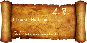 Liedke Noémi névjegykártya